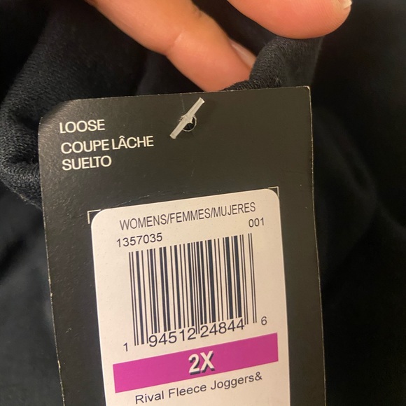 Last 1! NWT! Under Armour women’s UA Rival fleece joggers 2X black - Picture 7 of 7